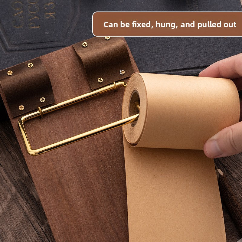 Retro Hanging Memo Board with Paper Roll