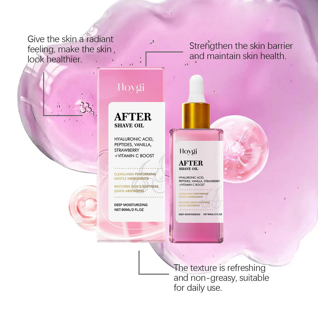 Hoij Strawberry Aftershave Oil Soothing And Moisturizing Daily Care